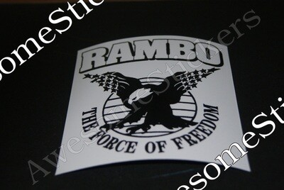 Rambo The Force of Freedom custom repro sticker 12 x 10cm...die cut
