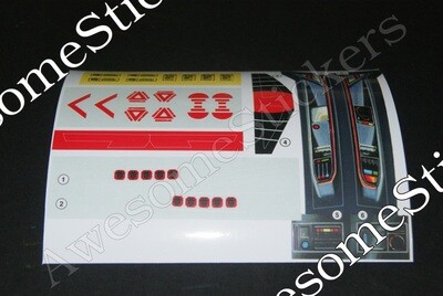 Captain Power Powerjet custom repro replacement sticker sheet DIE CUT