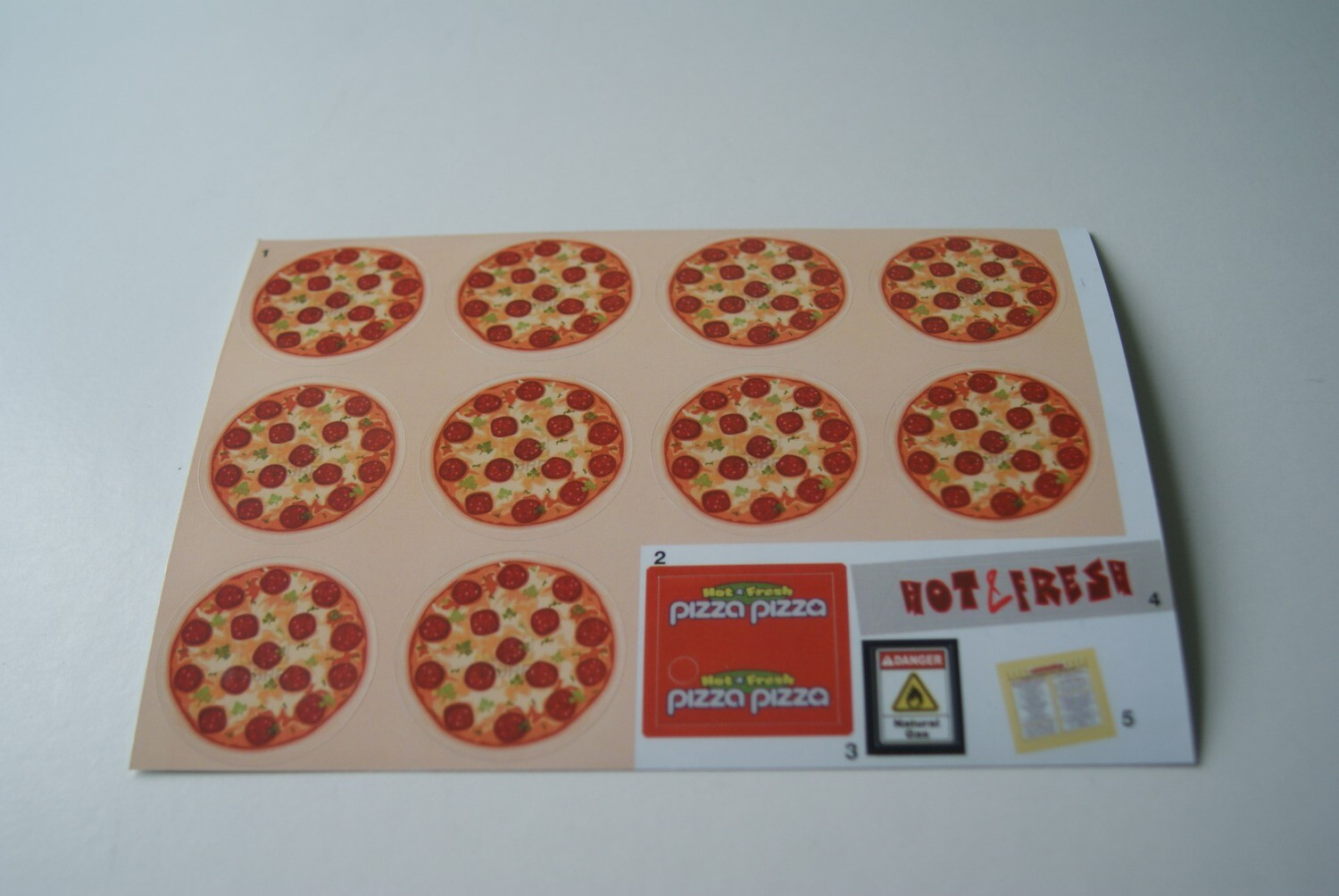 TMNT Pizza Thrower 2015 replacement custom repro stickers DIE CUT