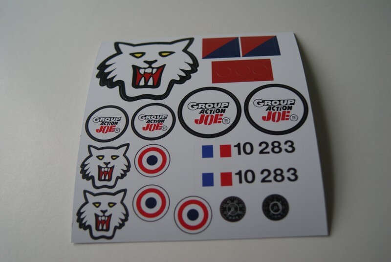 Action Joe Military Jeep custom repro replacement sticker sheet DIE CUT