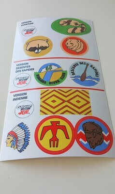 Action Joe Canoe custom repro replacement sticker sheet DIE CUT