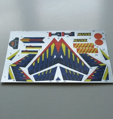 M.A.S.K. Meteor MASK custom repro stickers labels decals DIE CUT