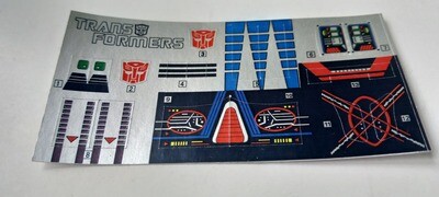 Transformers Dinobot Slag G1 replacement custom repro sticker sheet DIE CUT