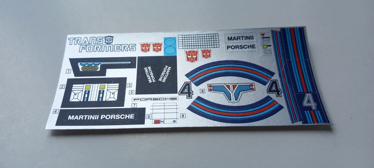 Transformers Autobot Jazz G1 replacement custom repro sticker sheet DIE CUT
