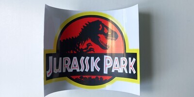 Jurassic Park logo 13.5 x 10 cm custom logo sticker DIE CUT