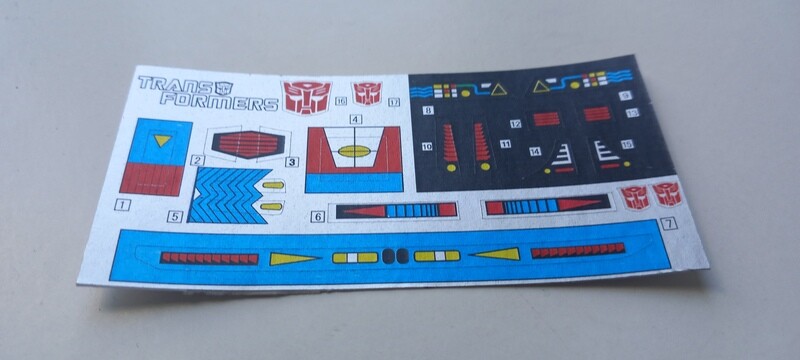 Transformers Autobot Snarl G1 replacement custom repro sticker sheet DIE CUT