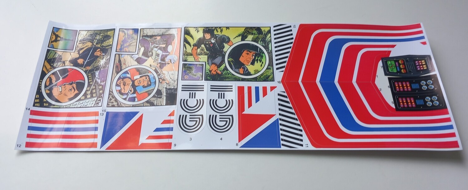 Big Jim Helicopter Command Copter replacement custom repro stickers DIE CUT