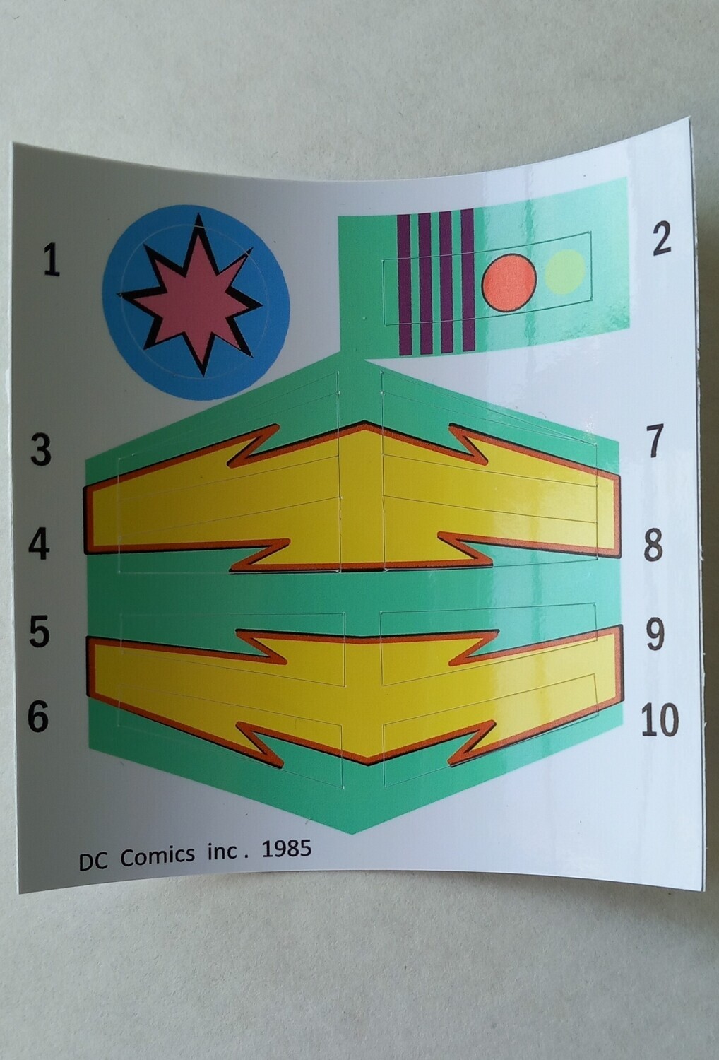 Super Powers Justice Jogger vintage custom repro sticker DIE CUT 80&#39;s