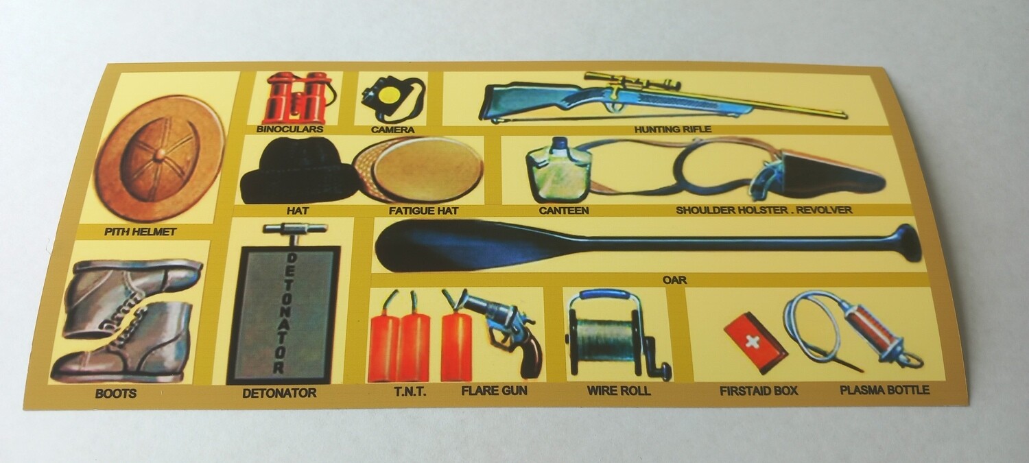 Action Man Kit Locker Box inlay custom repro stickers labels decals DIE CUT