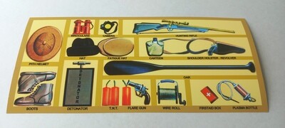 Action Man Kit Locker Box inlay custom repro stickers labels decals DIE CUT