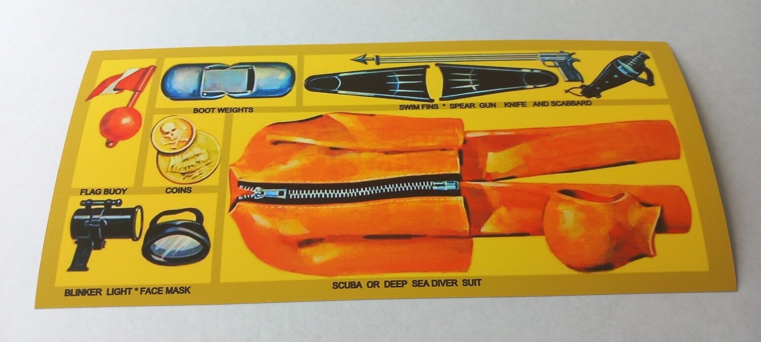 Action Man Kit Locker Box inlay custom repro stickers labels decals DIE CUT