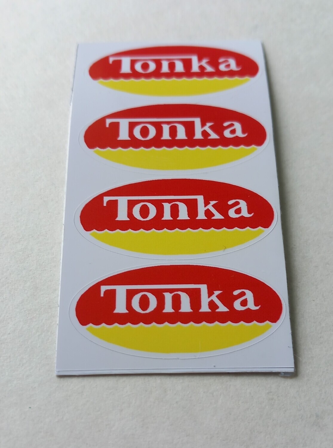 Tonka truck custom repro set of 4 stickers sheet DIE CUT