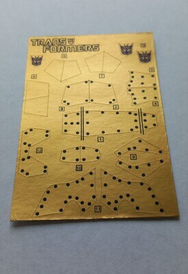Transformers Decepticon Predacon Razorclaw G1 replacement custom repro sticker sheet DIE CUT