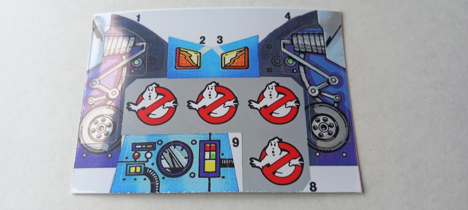 Ghostbusters Ecto-2 repro replacement custom stickers/labels/decals DIE CUT