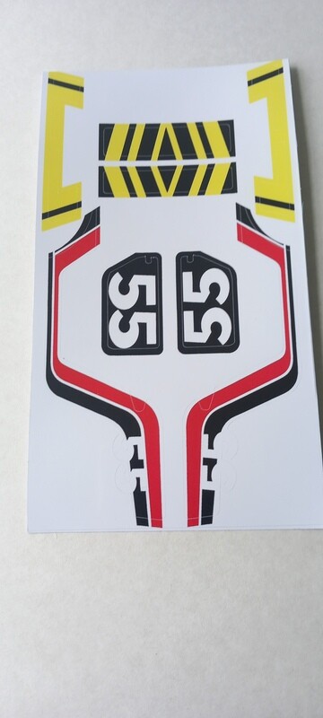 Cross Boss (55) custom repro stickers DIE CUT