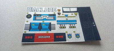 Diaclone Red Alert replacement stickers