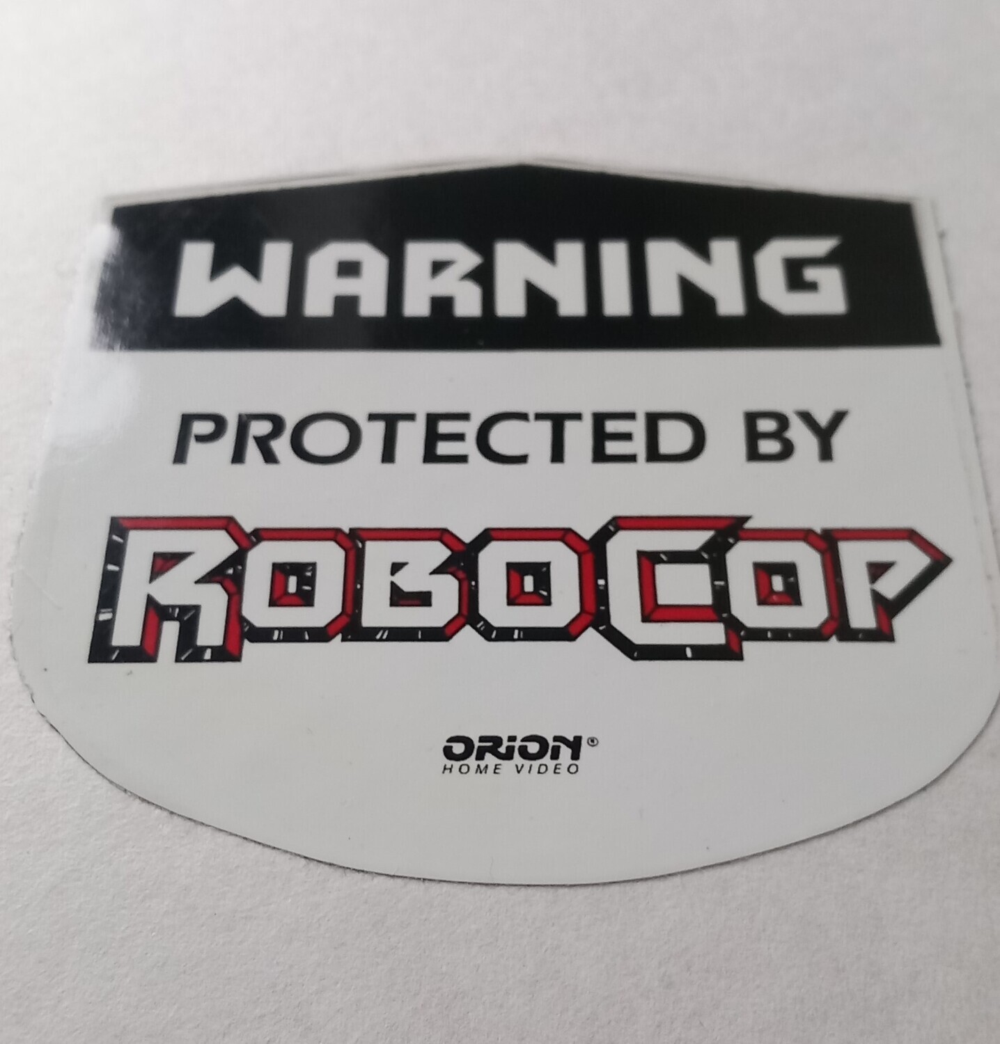 Warning Protected by Robocop 3.5&quot; custom logo sticker DIE CUT