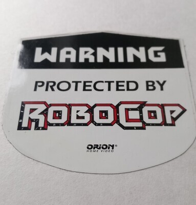 Warning Protected by Robocop 3.5&quot; custom logo sticker DIE CUT