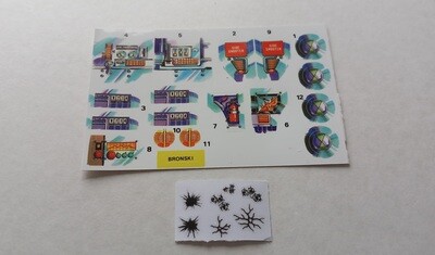 Exosquad Ground Assault Officer Wolf Bronski E-Frame series 2 custom repro replacement stickers DIE CUT