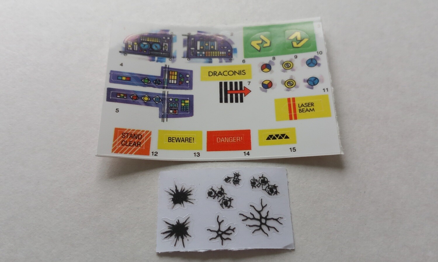 Exosquad Interrogator General Draconis E-Frame series 3 custom repro stickers ...die cut