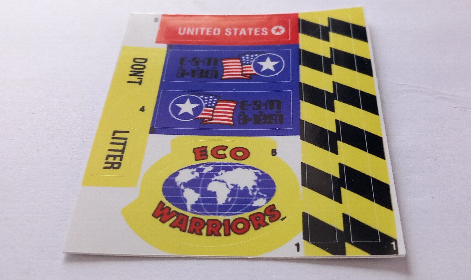 G.I. Joe Eco Striker &#39;92 custom sticker label decal sheet using white high gloss vinyl all DIE CUT