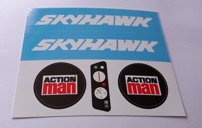 Action Man Skyhawk custom repro replacement sticker DIE CUT