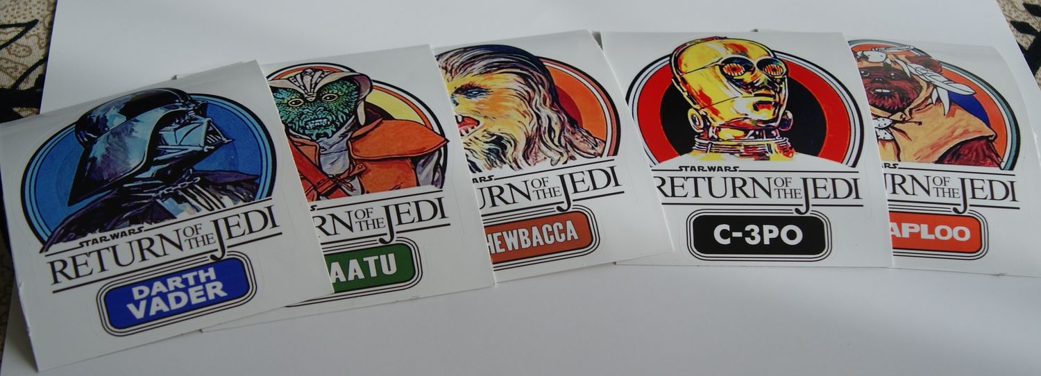 Star Wars Return of the Jedi set of 5 custom stickers DIE CUT