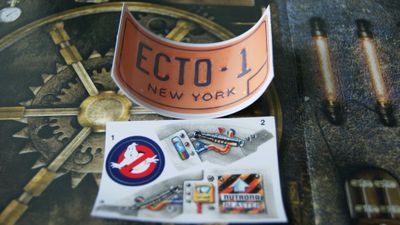 Ghostbusters Ghost Sweeper replacement sticker sheet + fun Ecto 1 reg sticker
