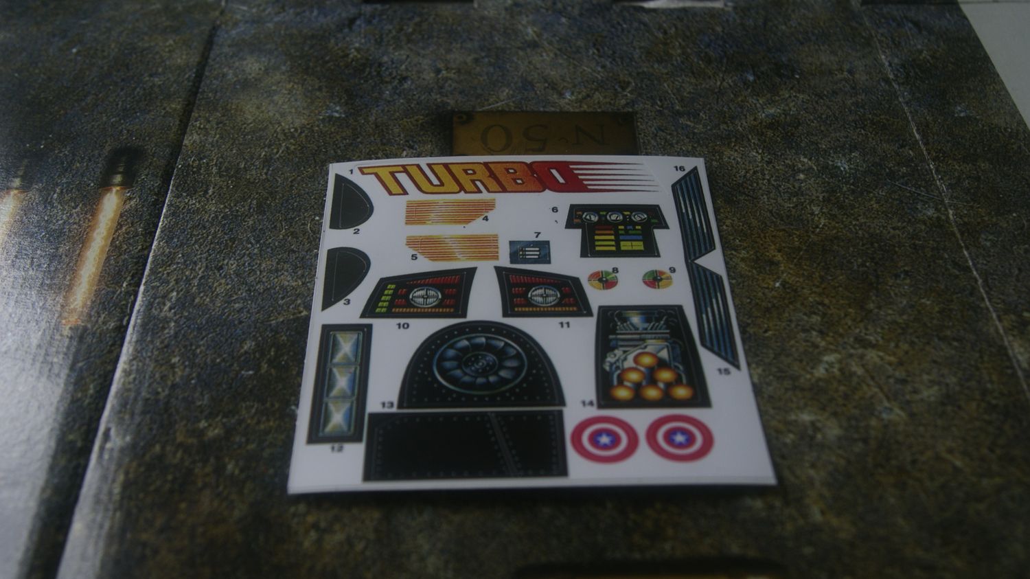 Marvel Secret Wars Captain America Turbo Cycle replacement sticker sheet vintage custom repro stickers DIE CUT