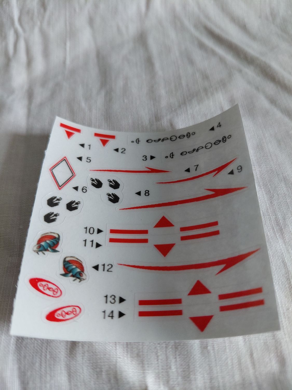 Star Wars Naboo Starfighter 1999 custom replacement repro stickers DIE CUT