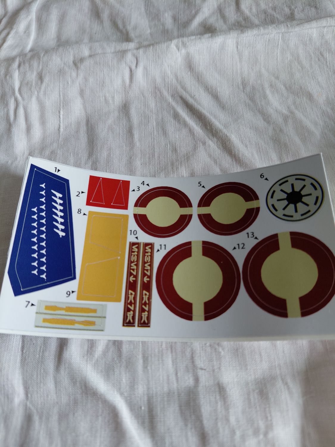 Star Wars Obi Wan's 2014 Starfighter replacement stickers - die cut