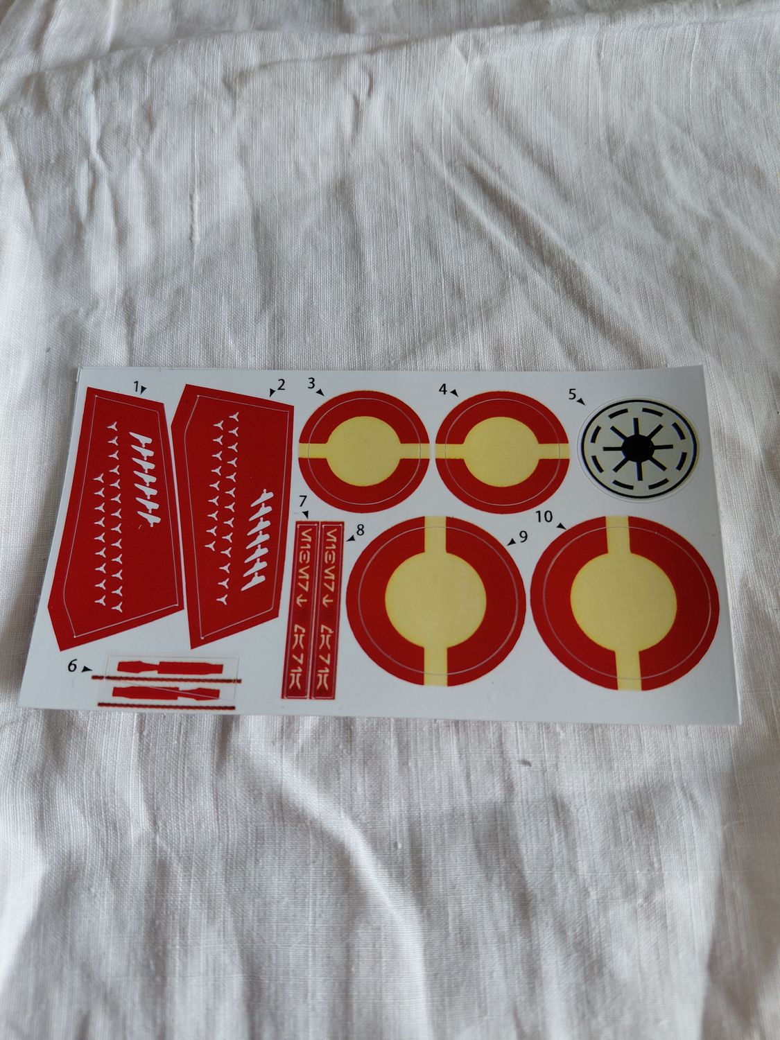 Star Wars Obi Wan's 2013 Starfighter replacement stickers - die cut