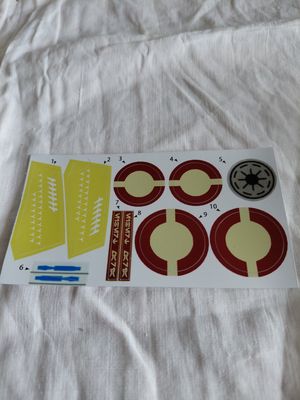 Star Wars Anakin&#39;s 2013 Starfighter replacement stickers - die cut