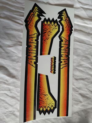 Galoob The Animal custom repro stickers DIE CUT