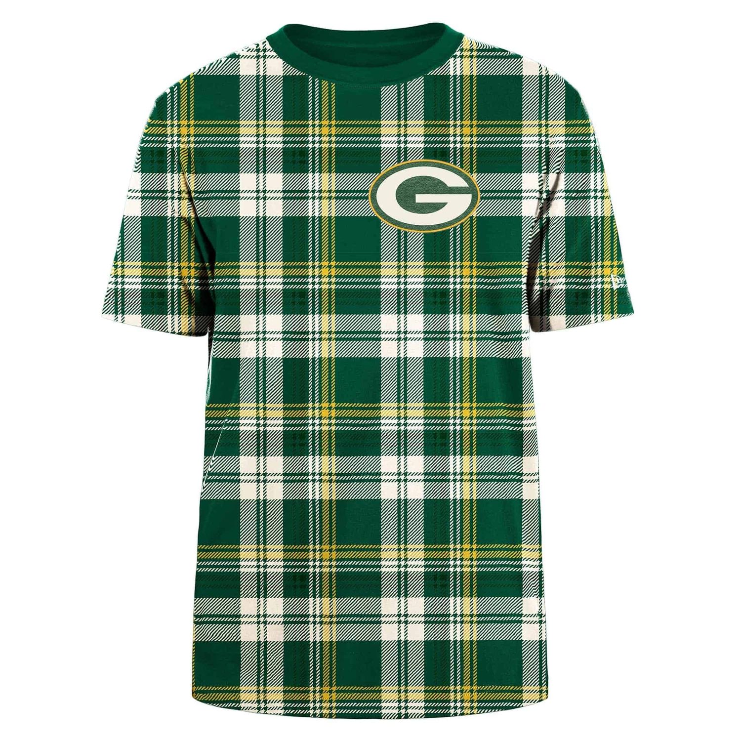 Green Bay Packers Plaid 2024 New Era 3rd Down NFL T-Shirt