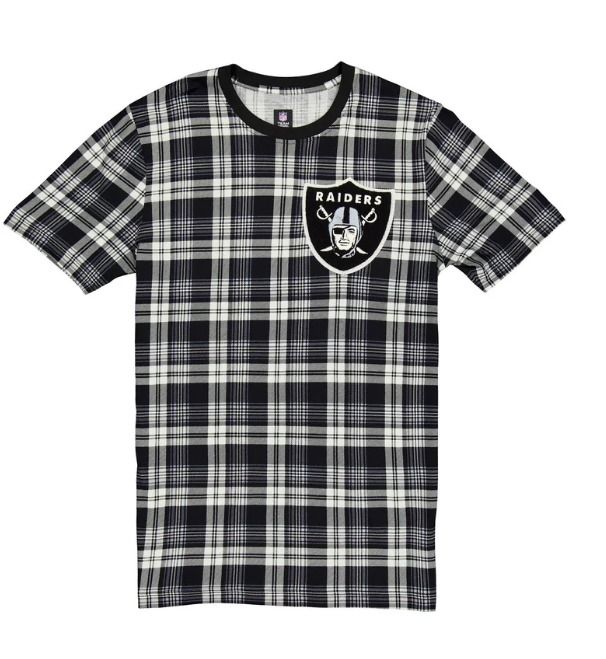 Las Vegas Raiders Plaid 2024 New Era 3rd Down NFL T-Shirt