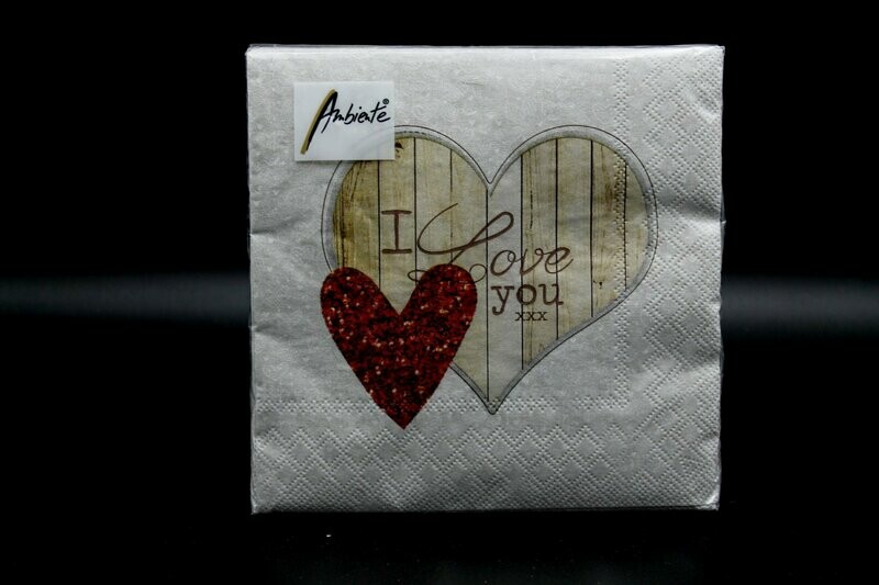 Serviette "I Love You"