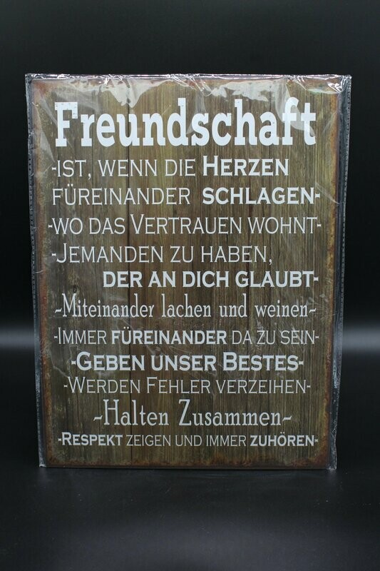 Schild "Freundschaft"
