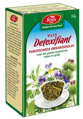 Ceai detoxifiant - Purificarea organismului P115 50g Fares