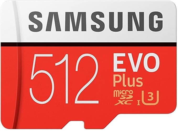Micro SD Samsung evo Plus da 512 GB con Adattatore SD