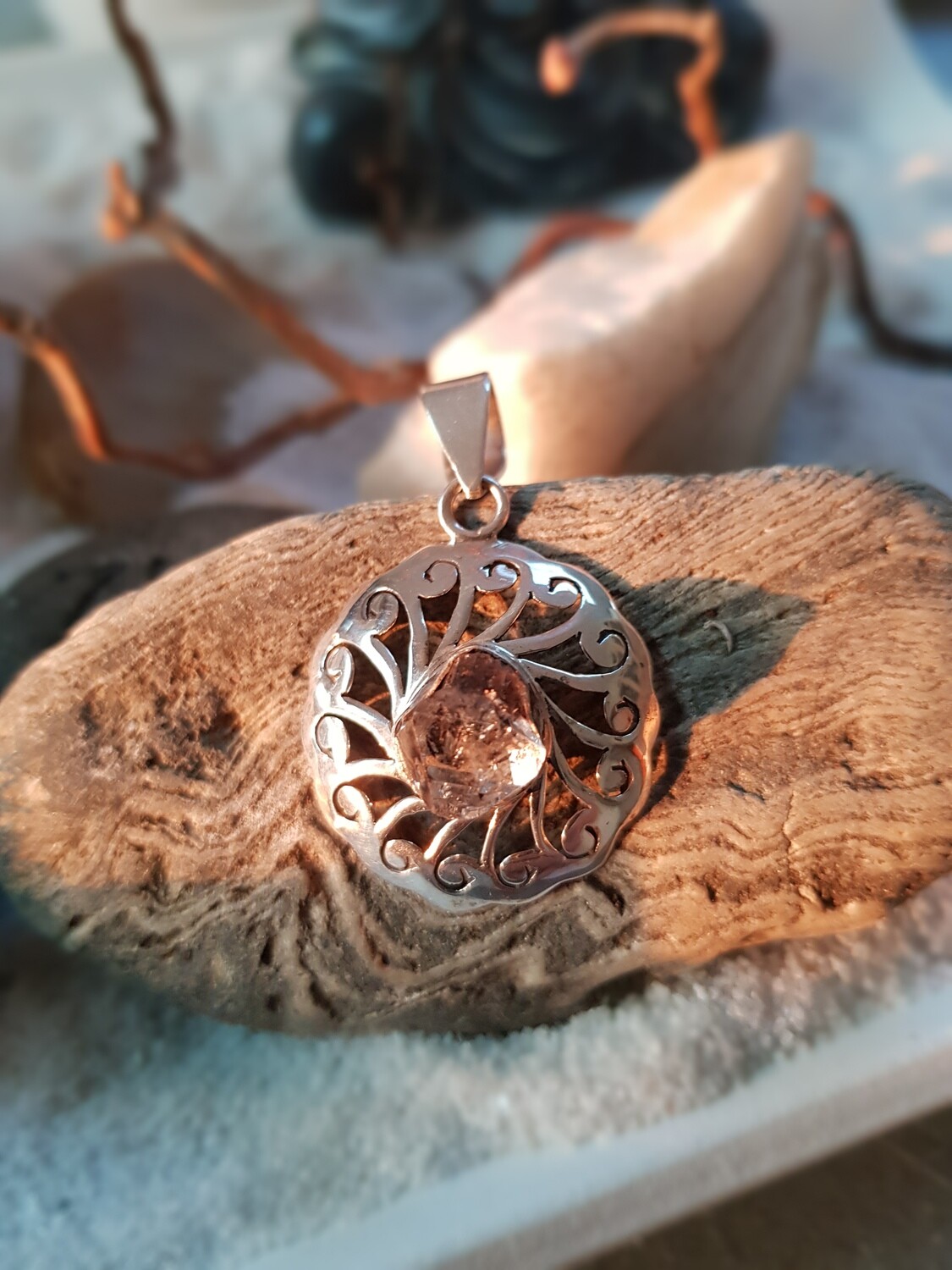 Pendentif en Diamant d’Herkimer