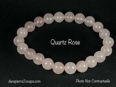 Bracelet Quartz Rose 6mm