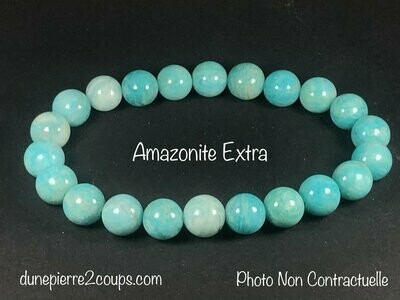 ​Bracelet Amazonite du Pérou 8mm