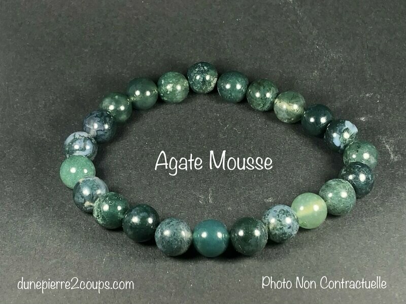 ​Bracelet Agate Mousse 8mm