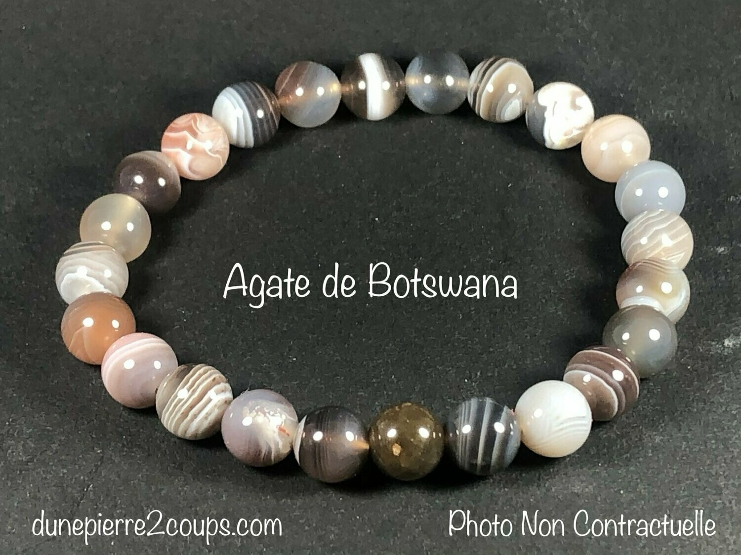 ​Bracelet Agate Botswana 8mm
