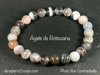 ​Bracelet Agate Botswana 8mm