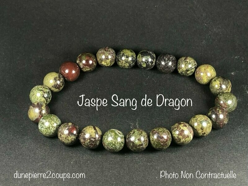 Bracelet Jaspe Sang de Dragon 8mm