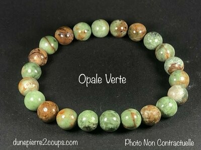 Bracelet Opale Verte 8mm