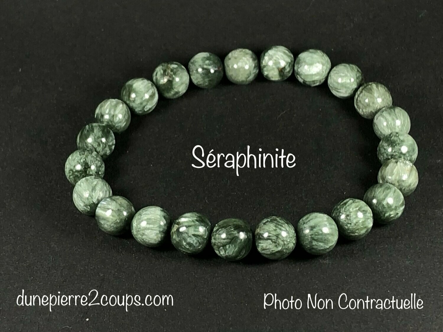Bracelet Séraphinite 8mm