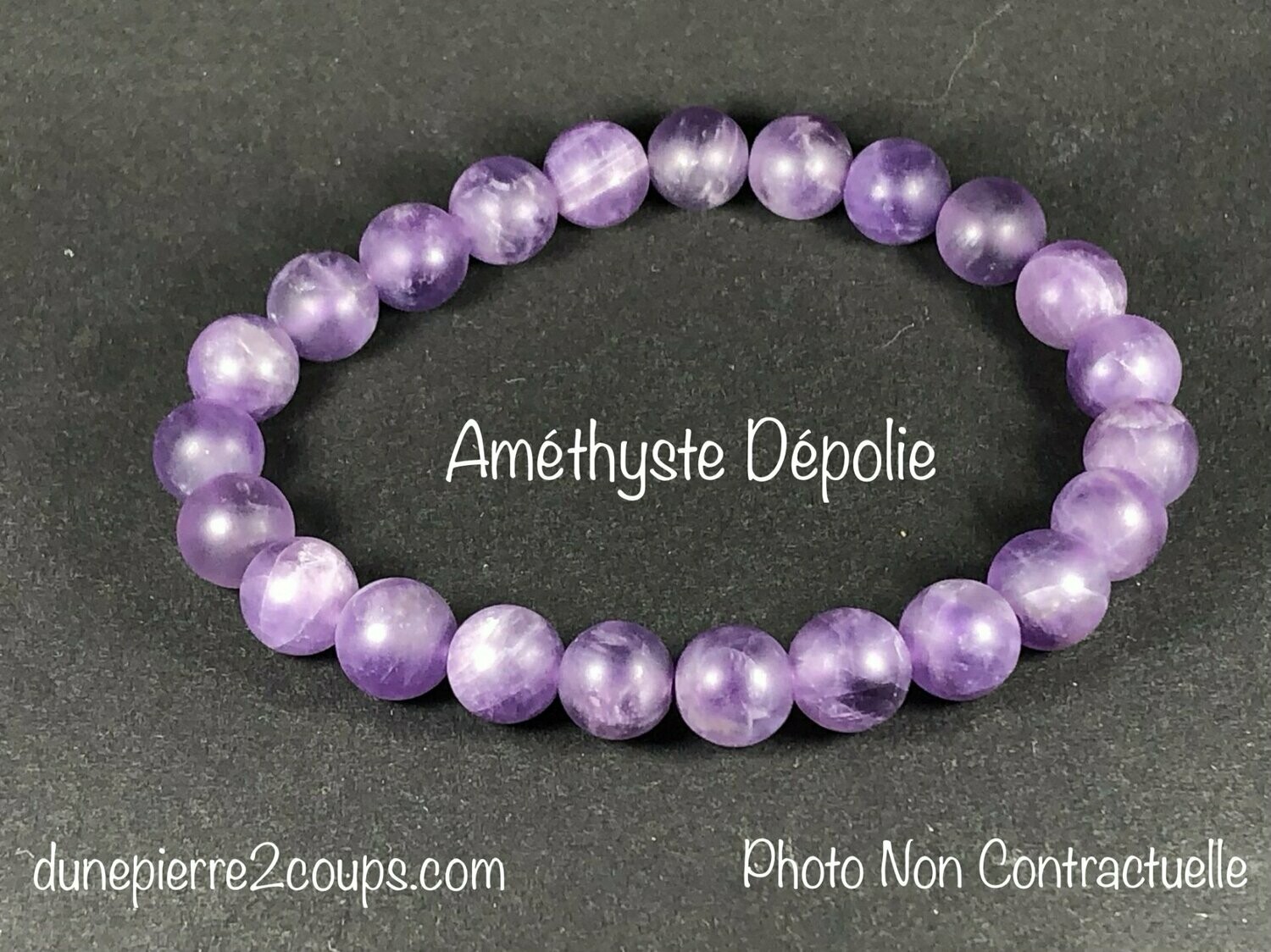Bracelet Améthyste Dépolie 8mm